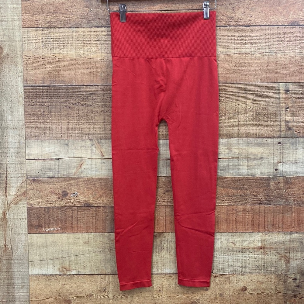 Zenana Hi Rise Leggings RED Color NEW